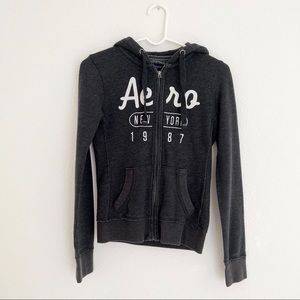 Aeropostale Gray Zip-Up Jacket